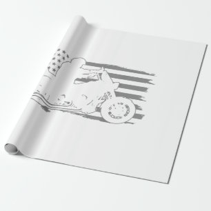 Papier Cadeau Motard vintage drapeau américain patriotique