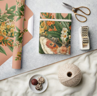 Papier Cadeau Moth Simple Prairie Murmurante