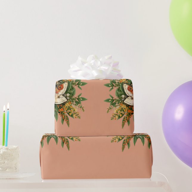 Papier Cadeau Moth Simple Prairie Murmurante (Cadeaux de fête)