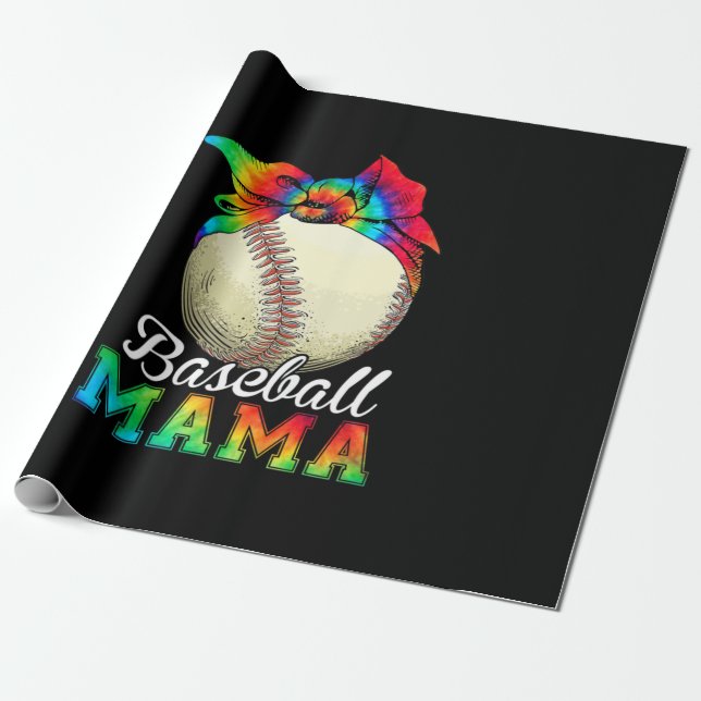 Papier Cadeau Mother Baseball Mama Birthday (Déroulé)