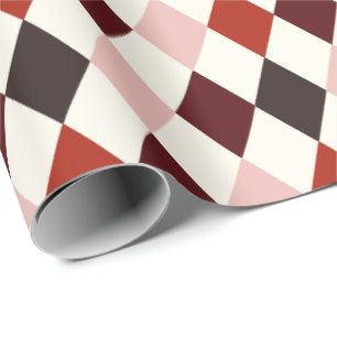 Papier Cadeau Motif à carreaux Harlequin Dark Academia Automnal