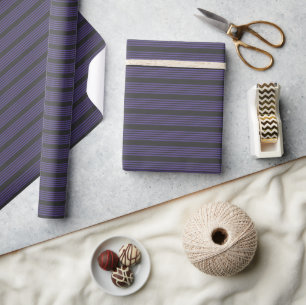 Papier Cadeau Motif à cinq bandes Ultra violet et charbon de boi