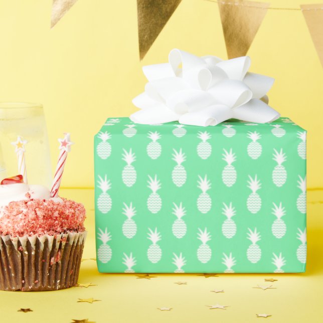 Papier Cadeau Motif à la menthe d'ananas (Fête d'anniversaire)