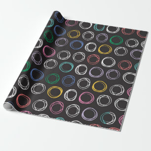 Papier Cadeau Motif à main avec lignes brossées sans soudure