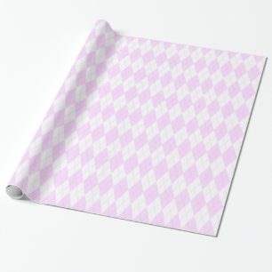 Papier Cadeau Motif à motifs de losanges de plaid de rose en