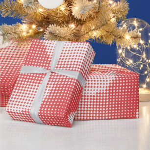 Papier Cadeau Motif à points de trame Pop Art rouge vintage