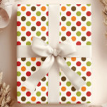 Papier Cadeau Motif à pois automne<br><div class="desc">Parfait pour mettre la touche finale à vos cadeaux et c'est idéal pour les anniversaires,  Noël,  les anniversaires de mariage ou les mariages ! De beaux motifs de design de papier d'emballage cadeau tendance et moderne par Printable Pretty.</div>