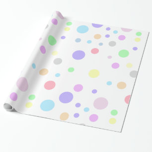 Papier Cadeau Motif à pois pastel