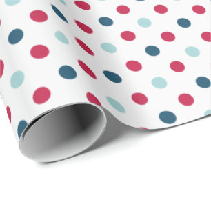 Papier Cadeau Motif à pois rouge vert et menthe Cool