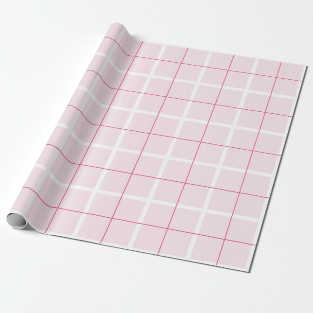 Papier Cadeau Motif à rayures verticales de couleur douce et à p (Déroulé)
