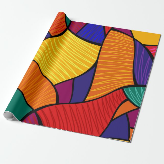 Papier Cadeau motif Abstrait (Déroulé)