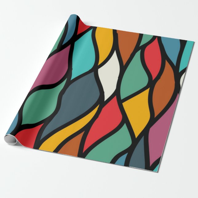 Papier Cadeau Motif abstrait (Déroulé)
