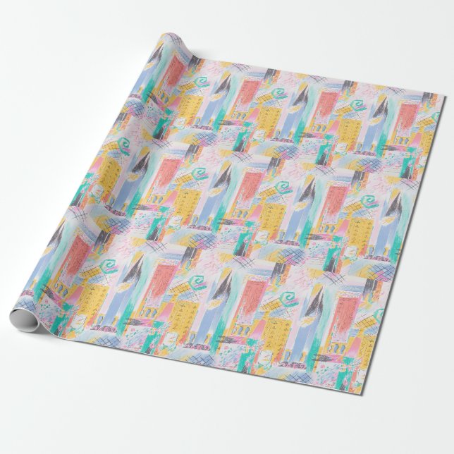 Papier Cadeau motif Abstrait (Déroulé)