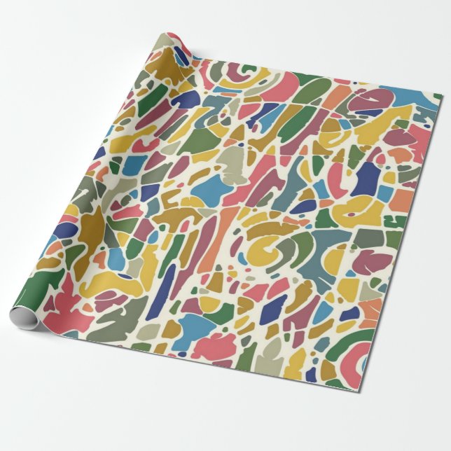 Papier Cadeau Motif abstrait (Déroulé)