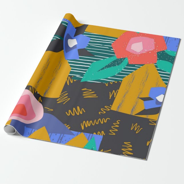 Papier Cadeau Motif abstrait (Déroulé)