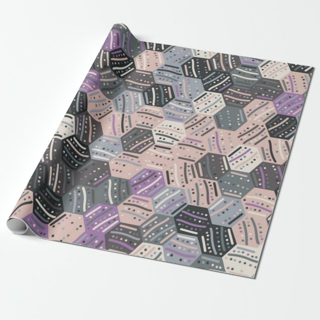 Papier Cadeau Motif abstrait (Déroulé)