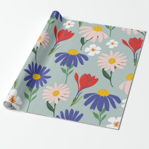 Papier Cadeau motif Abstrait à ressort transparent avec flo colo
