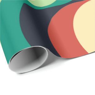 Papier Cadeau Motif abstrait artistique géométrique rétro #14