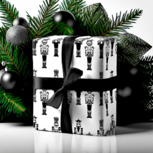 Papier Cadeau Motif Abstrait Black & White tendance Nutcracker