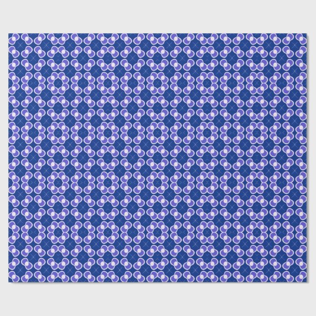 Papier Cadeau Motif Abstrait Bleu (Plat)
