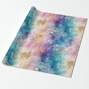 Papier Cadeau Motif Abstrait de Pissenlit Vintage (2)