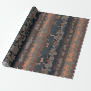 Papier Cadeau Motif abstrait de terre sombre d'automne