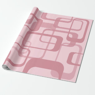 Papier Cadeau Motif Abstrait des années 70 de Pink Retro 60