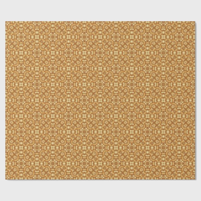 Papier Cadeau Motif abstrait doré charmant (Plat)
