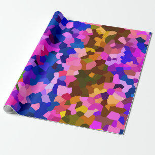 Papier Cadeau Motif Abstrait en mosaïque cristallisée