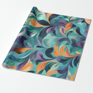 Papier Cadeau Motif Abstrait et dynamique inspiré par Paisley