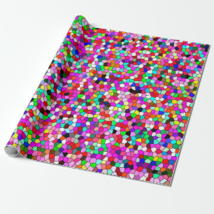 Papier Cadeau motif abstrait, fond d'écran en mosaïque coloré, g