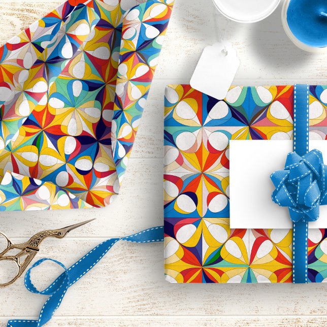 Papier Cadeau Motif Abstrait géométrique Bauhaus#3 ID1068 (Créateur téléchargé)