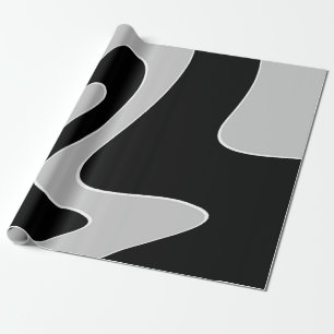 Papier Cadeau motif Abstrait - gris
