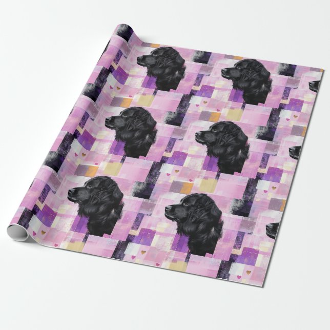 Papier Cadeau motif Abstrait Newfie (Déroulé)