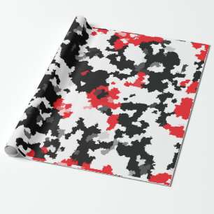 Papier Cadeau Motif Abstrait Noir et blanc cristallin