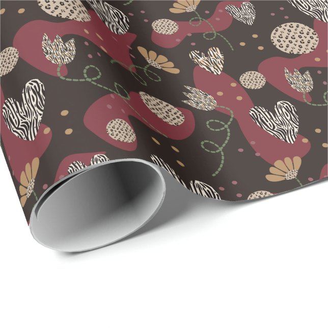 Papier Cadeau motif Abstrait sans couture (Coin rond)