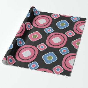Papier Cadeau Motif abstrait sans couture avec l'image d'oval g