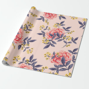 Papier Cadeau motif Abstrait sans faille avec feuilles vintages