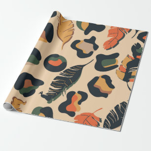 Papier Cadeau Motif Abstrait sans soudure, dos d'animal sauvage