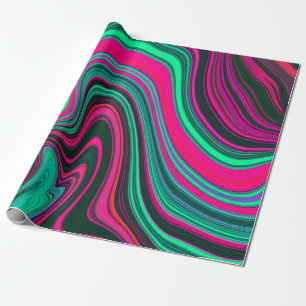 Papier Cadeau Motif Abstrait tendance Bright Neon Rose
