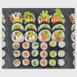 Papier Cadeau Motif alimentaire japonais Sushi