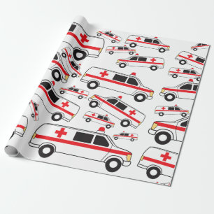 Papier Cadeau Motif ambulancier