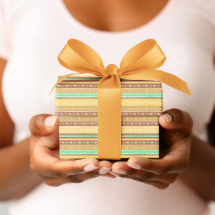 Papier Cadeau Motif amérindien Vintage sans fil