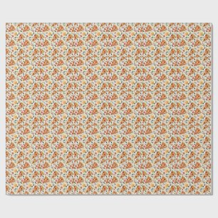 Papier Cadeau Motif Amoureux de Pizza Pepperoni - Fête de Pizza