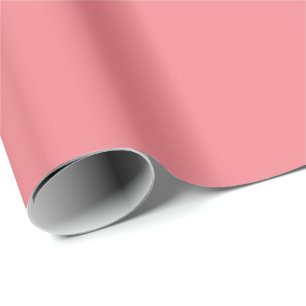 Papier Cadeau Motif amusant rose corail et blanc