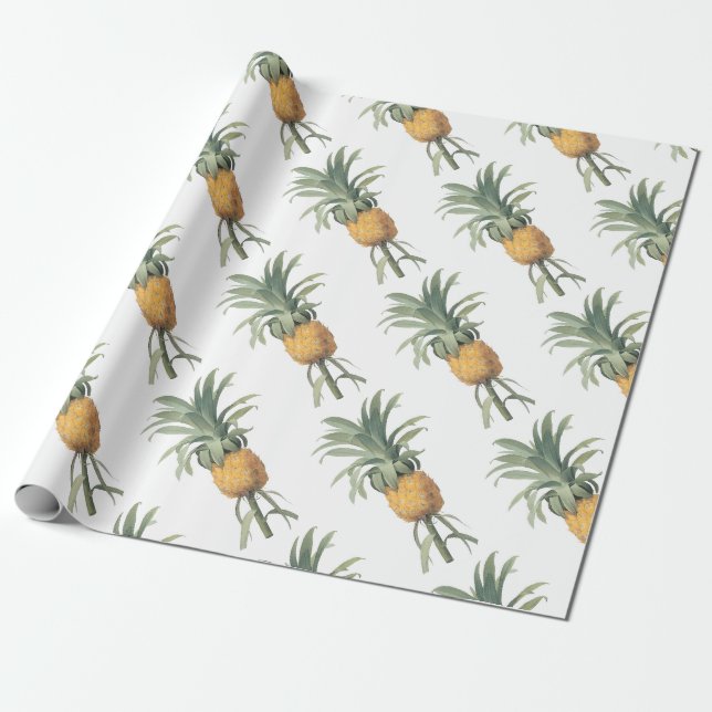 Papier Cadeau Motif Ananas (Déroulé)