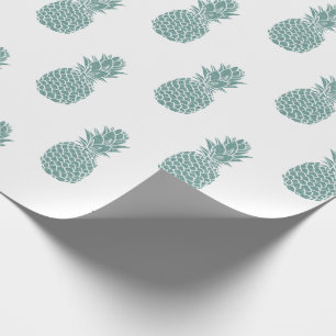 Papier Cadeau Motif ananas à Parties scintillant Turquoise fille