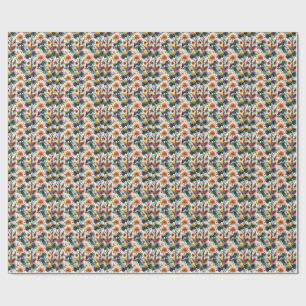 Papier Cadeau Motif animalier coloré de safari africain en jungl