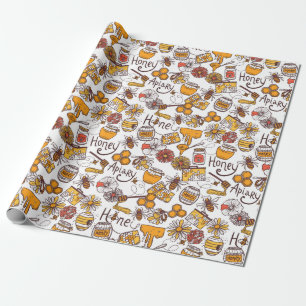 Papier Cadeau Motif apicole