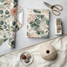 Motif aquarelle élégant d'eucalyptus rose poussiér